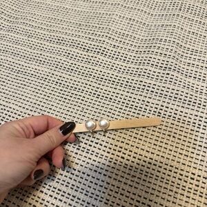 Elegant Pearl Earrings With Gold Hardware